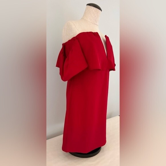 NEW Red Off-Shoulder Minidress by Essue size Medium - Picture 2 of 16